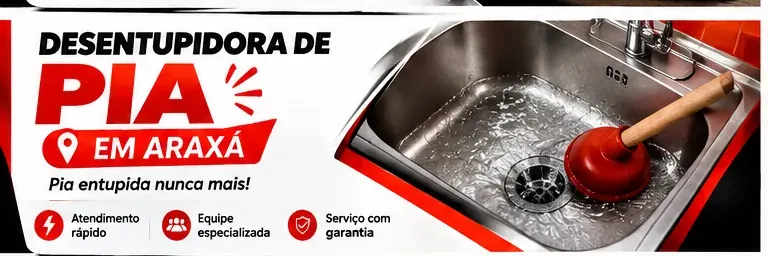 Serviço de desentupidora de pia em Araxá pela Urgência Desentupidora