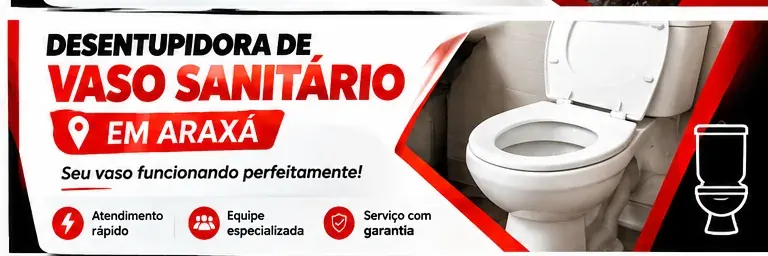 Desentupidora de vaso sanitário em Araxá - atendimento Urgência Desentupidora
