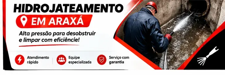 Serviço de hidrojateamento em Araxá pela Urgência Desentupidora